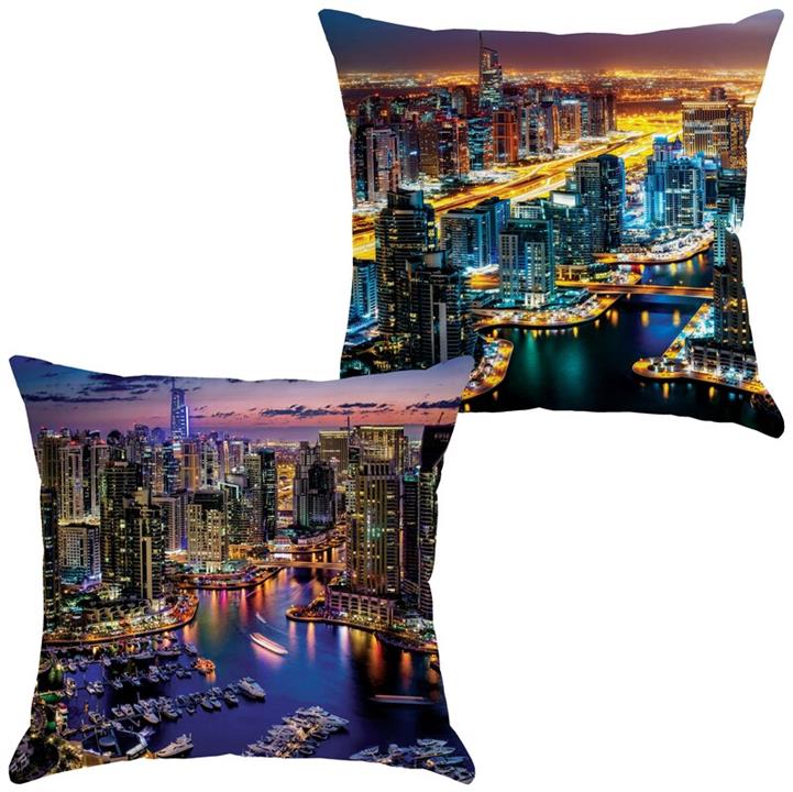 کاور کوسن جفتی مخمل رنس مدل C21-10135-136 سایز  43x43 سانتی متر